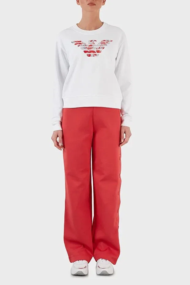 Женские брюки Regular fit с разрезом Emporio Armani, Red