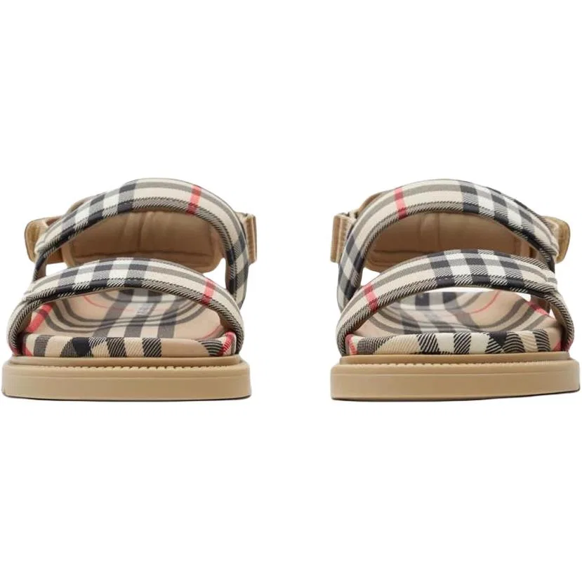 Детские сандалии с принтом Vintage Check Burberry, Black — фото 3
