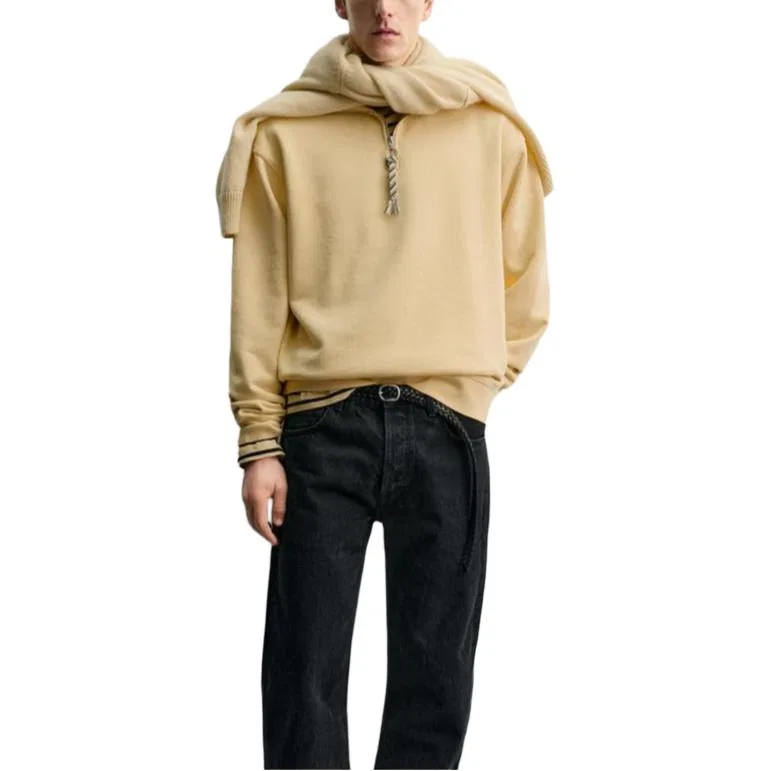Мужская толстовка с длинным рукавом x Aaron Levine, ZARA, Yellow — фото 4