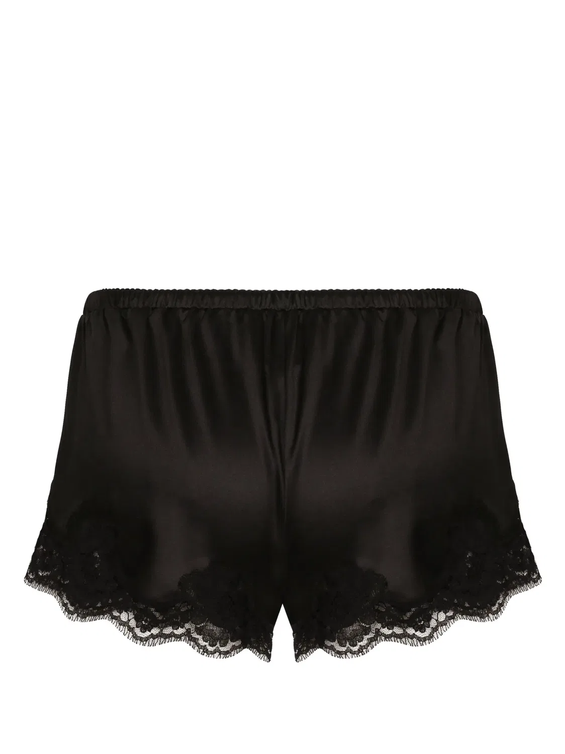 Dolce & Gabbana Трусы с кружевом, сатиновые, черные — фото 3