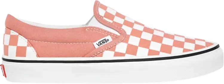 Кеды Vans Classic Slip-On Rose Dawn Checkerboard, розовый