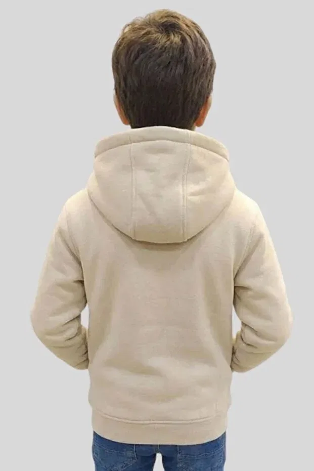 Детское худи на молнии для мальчиков с капюшоном Wakawakakidsstore, Beige — фото 2