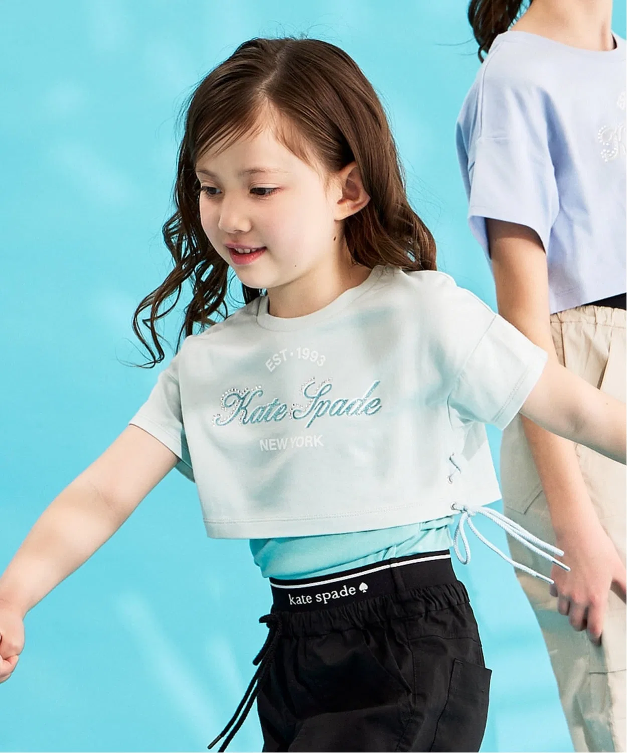 Детский комплект из футболки и топа без рукавов с принтом kate spade new york kids, Emerald