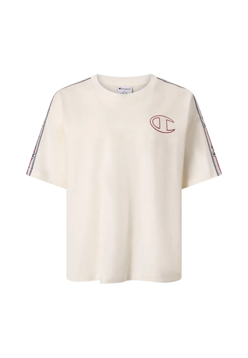 Футболка с принтом Ss tee c-tape Champion, Sand — фото 4