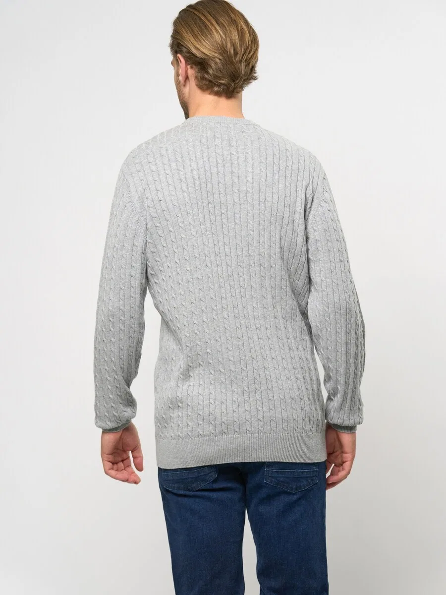 Свитер U.S. Polo Assn. 'UMARCHI KNIT' в серо-пятнистом цвете — фото 4