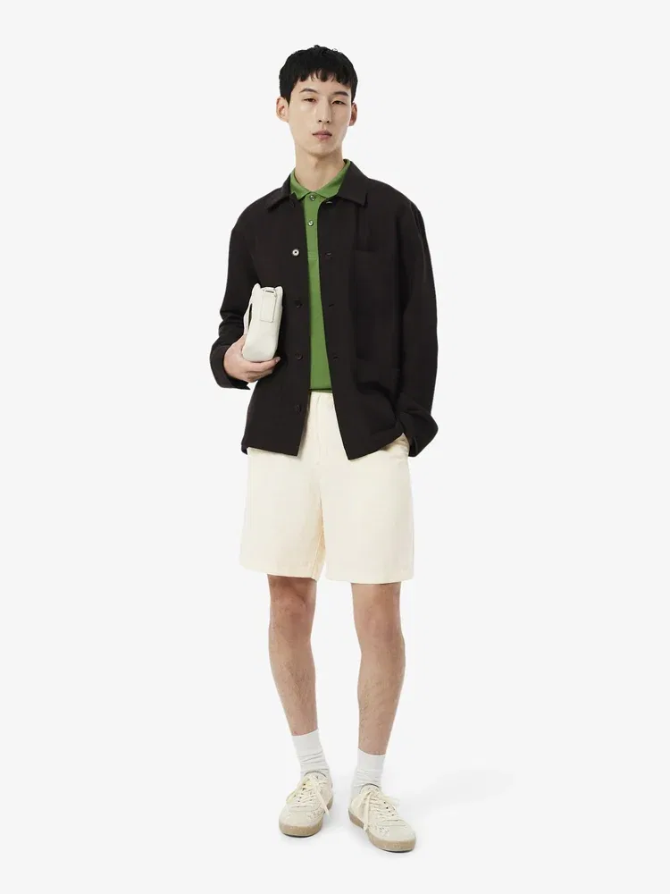 Шорты из льняной смеси LACOSTE, Ivory — фото 4