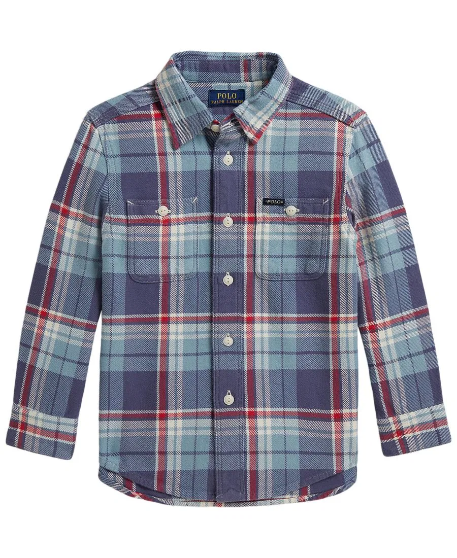 Фланелевая рубашка с длинным рукавом Polo Ralph Lauren, Blue