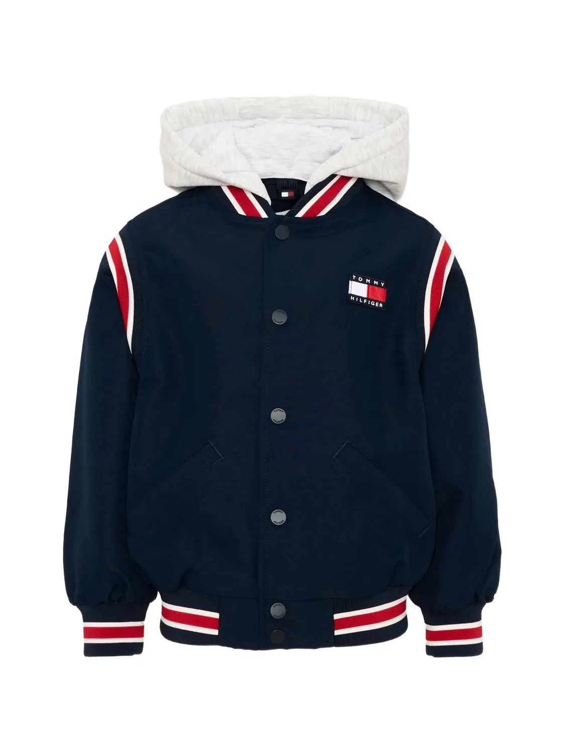 Бомбер с капюшоном Tommy Hilfiger Junior, синий