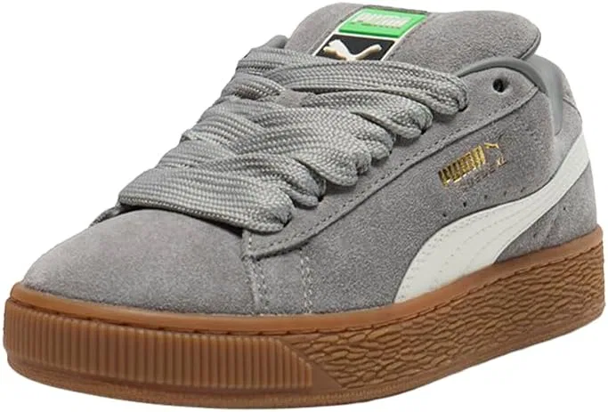 Детские кроссовки для девочек с замшевым верхом Suede XL PUMA, Grey — фото 2