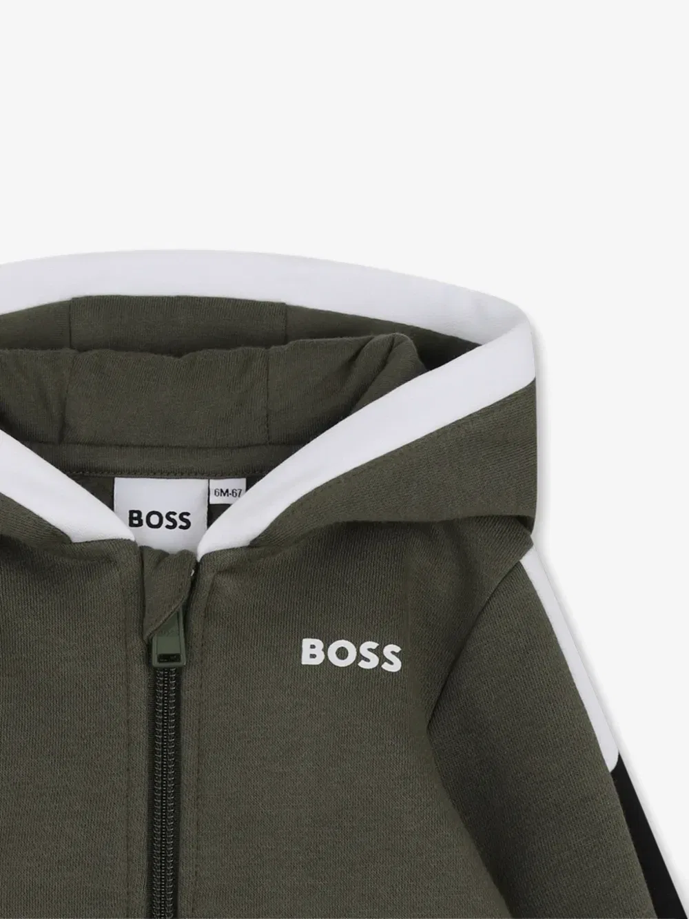 Толстовка с капюшоном и логотипом Boss Kidswear, зеленый — фото 3