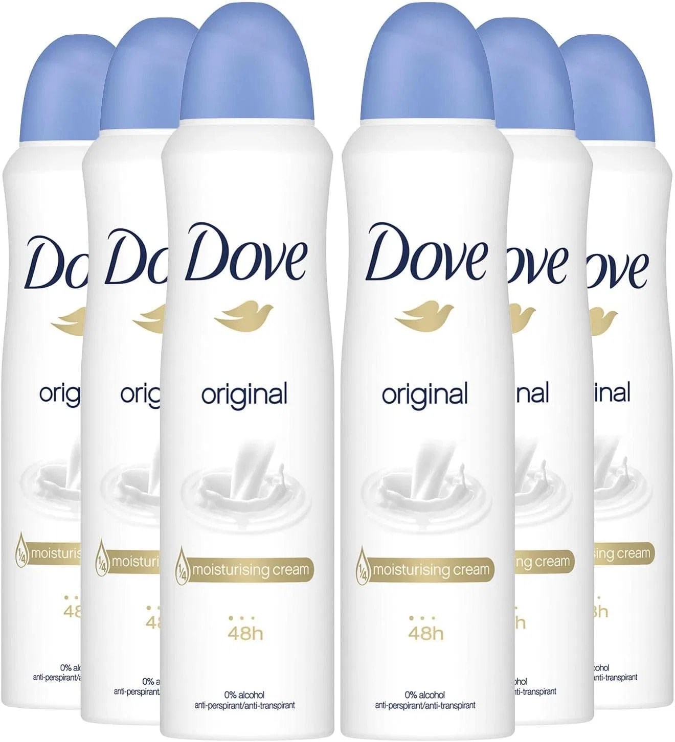 Дезодорант-антиперспирант аэрозольный Dove Original, 6 шт по 150 мл