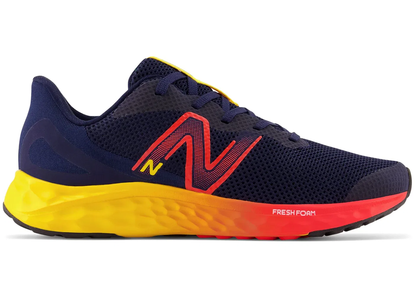 Детские кроссовки с амортизацией Fresh Foam Arishi v4 New Balance, Team Navy/Electric Red/Egg Yolk