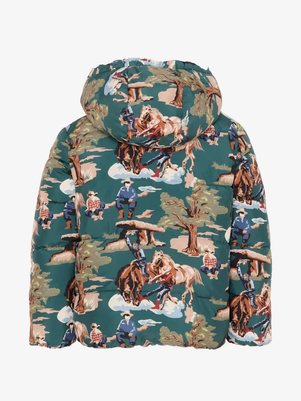 Двусторонняя куртка с графическим принтом Stella McCartney Kids, зеленый — фото 2