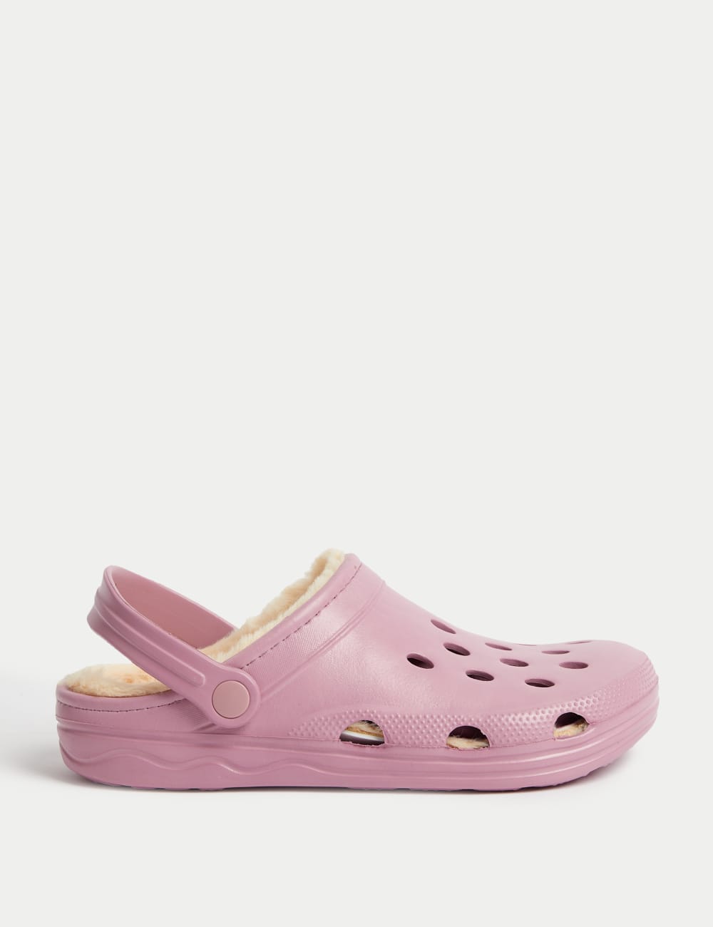 

Детские сабо с подкладкой из искусственного меха Marks & Spencer, цвет Soft pink