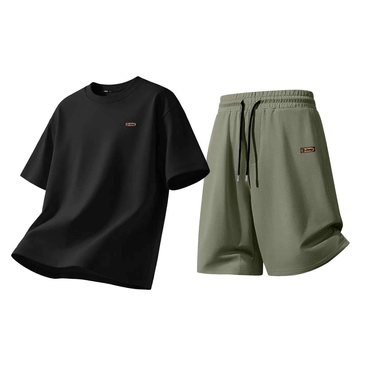 Детская футболка с коротким рукавом и принтом Jeep, Black Ja Orange Lifestyle Chest Logo