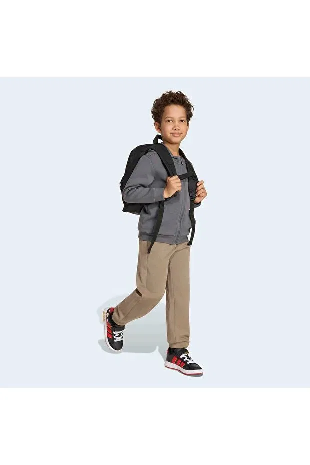 Детское худи для девочек хлопковое Adidas, Gray Five / Off-White — фото 3