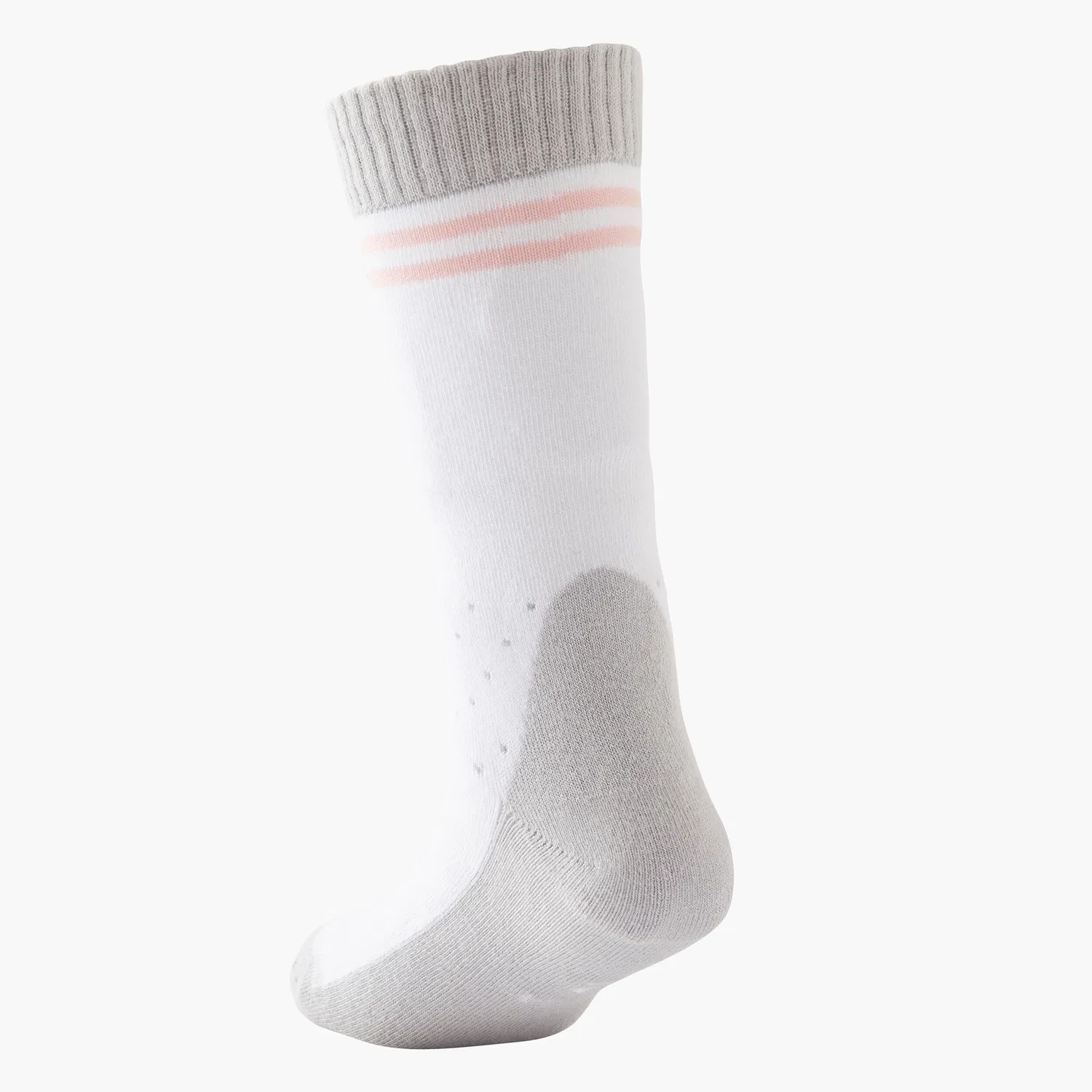 Детские носки для скейтбординга Skatersocken Oxelo, Perlgrau Fluoreszierendes Blassrosa — фото 3