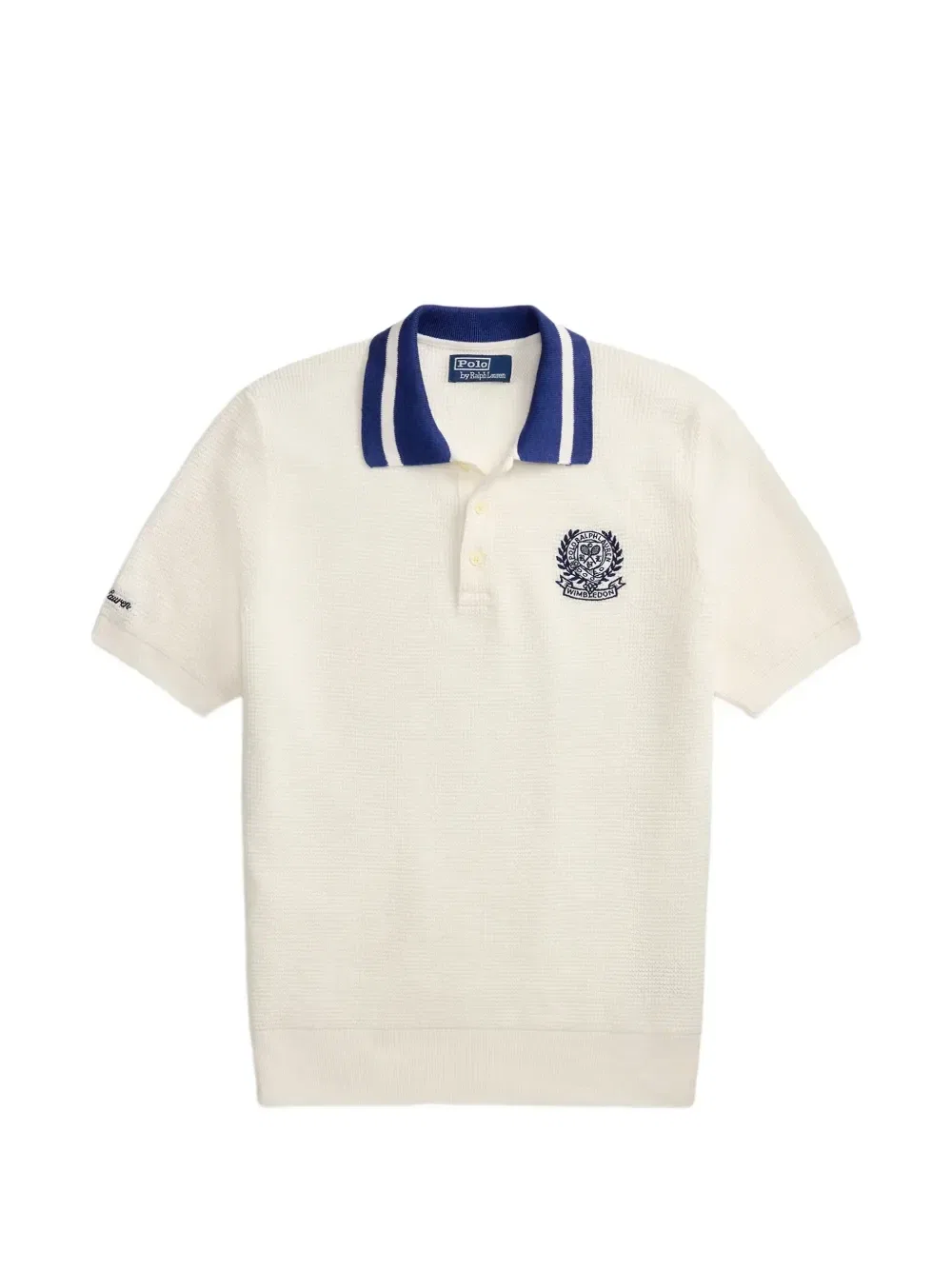 Рубашка-поло с вышивкой и полосками Polo Ralph Lauren, белый