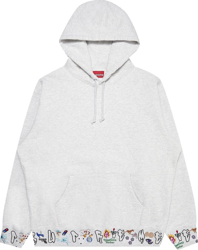 

Толстовка Supreme AOI Icons Hooded Sweatshirt 'Ash Grey', серый