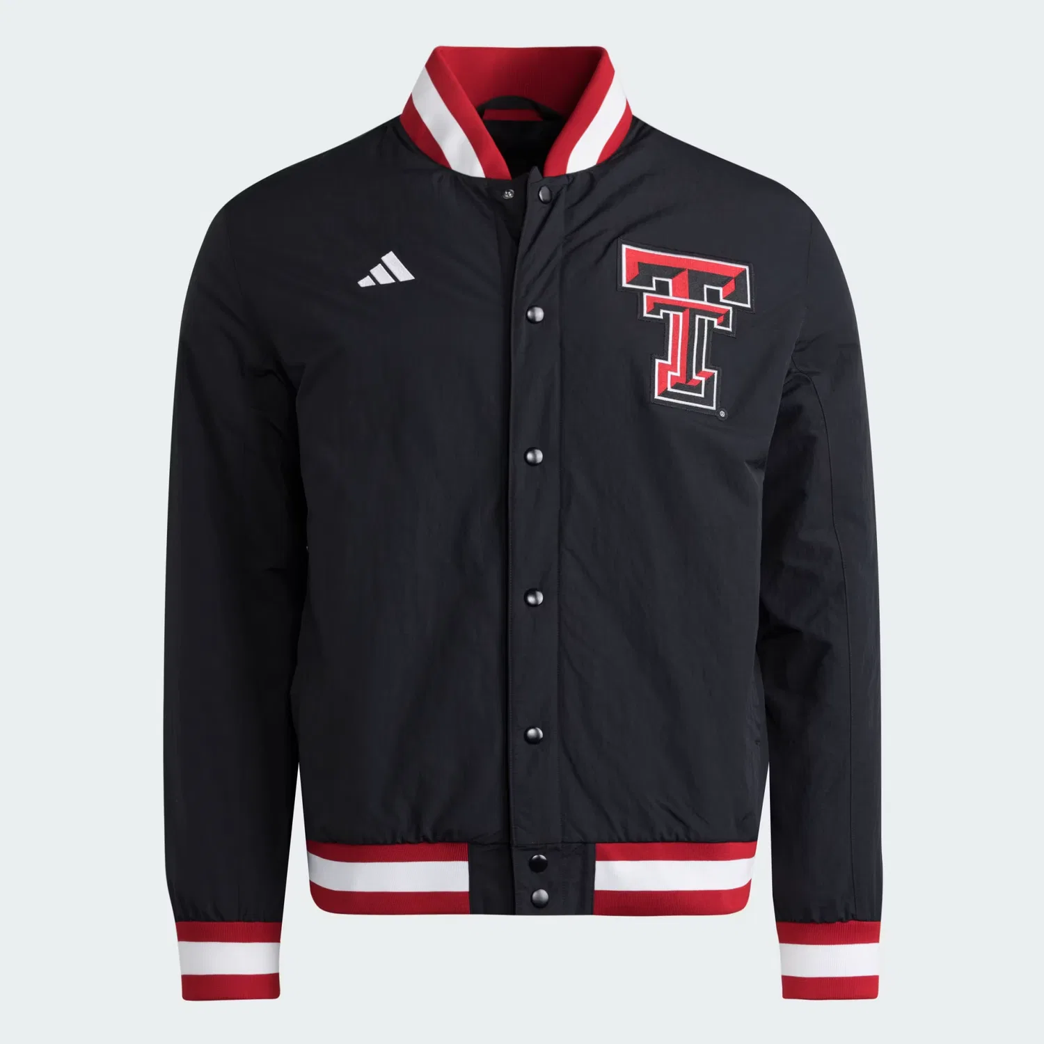 Мужская куртка-бомбер с логотипом Texas Tech Red Raiders Coaches Dugout Adidas Performance, черный