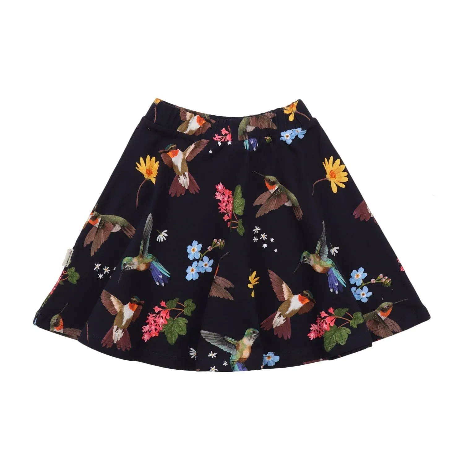 Юбка с принтом колибри и цветами Rock Hummingbirds Around Flowers Walkiddy, разноцветный — фото 4