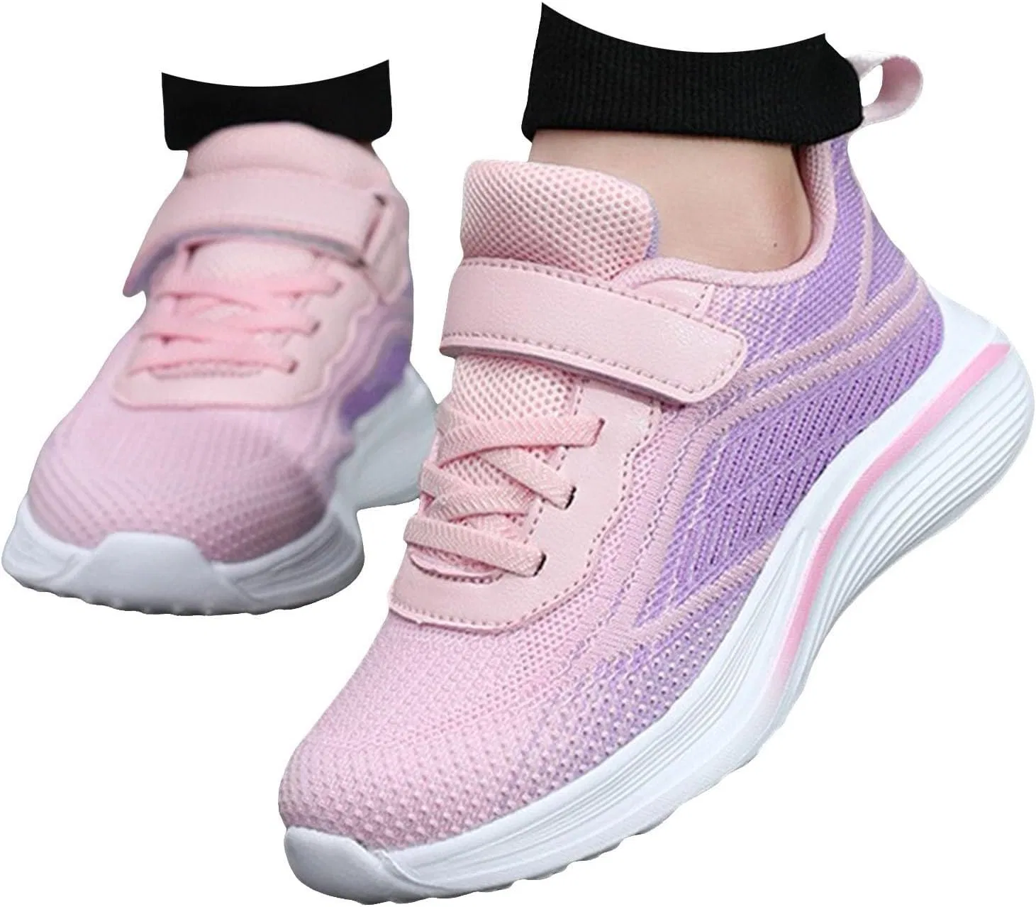 Детские кроссовки для девочек с мягкой подошвой IWIHMIV, Pink — фото 4