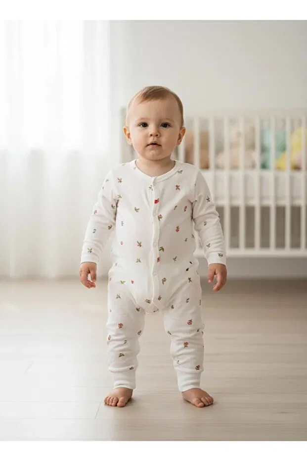 Детский комплект боди-комбинезонов с принтом 3-Piece baby romper set without booties Mou&Kou, Multicolor — фото 3