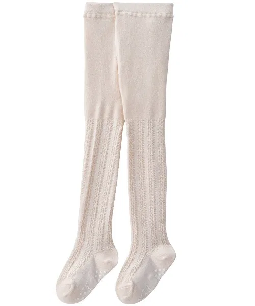 Детские колготки с ажурным узором combimini, Ivory