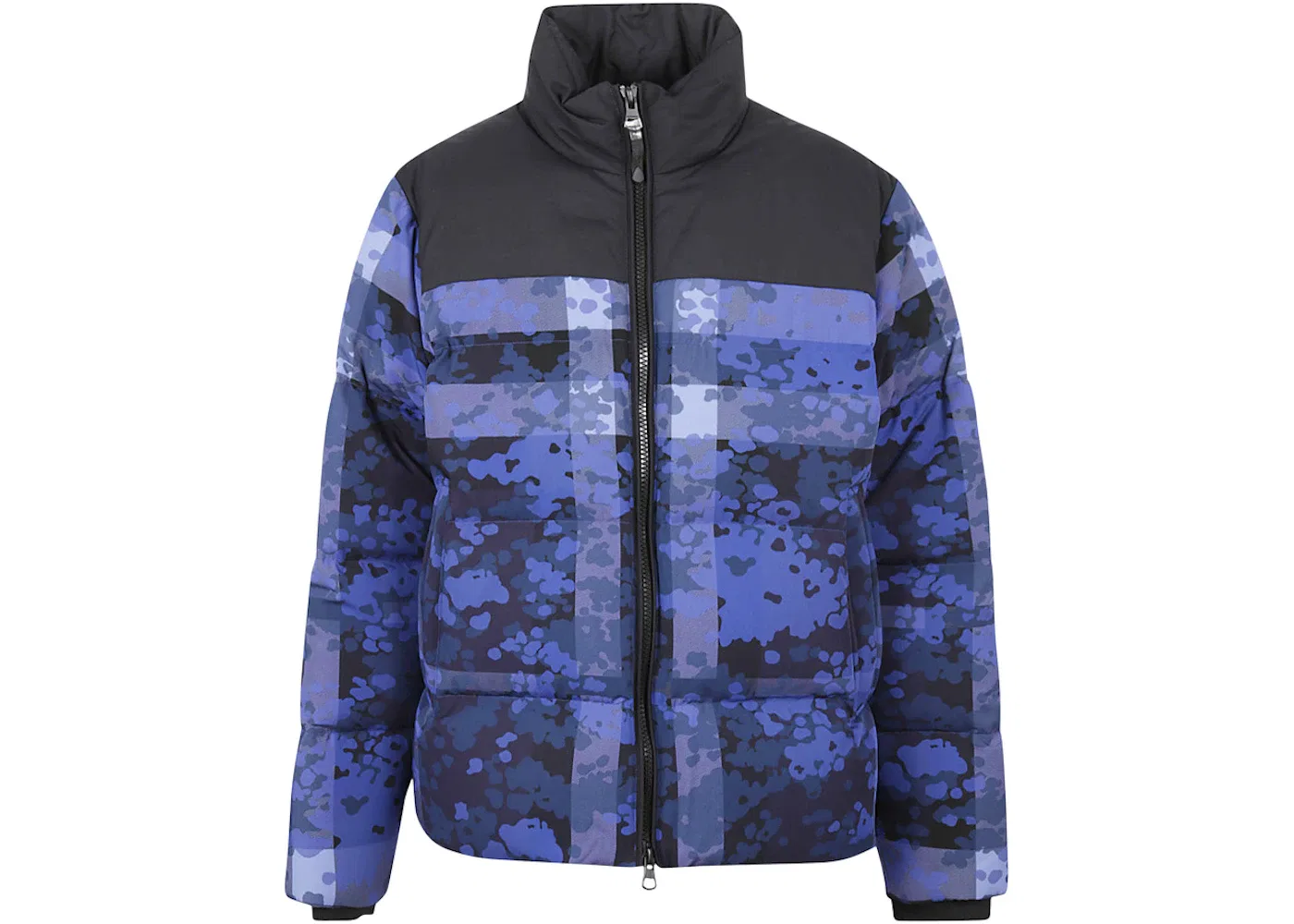 Мужская пуховая куртка с камуфляжным принтом Burberry, Blue/Black