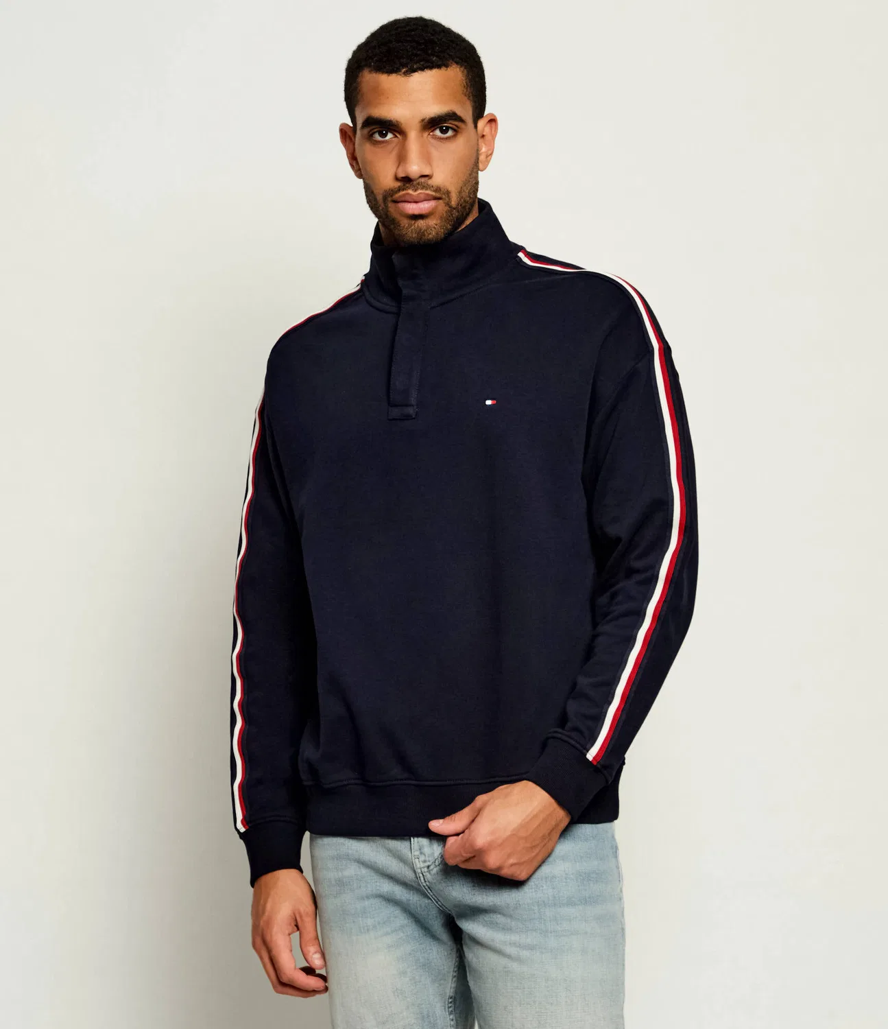 Флисовая кофта с молнией Tommy Hilfiger, темно-синий