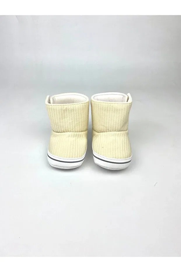 Детские пинетки-сапожки без каблука Baby panduf booties Bebekyol, Nude Color — фото 2