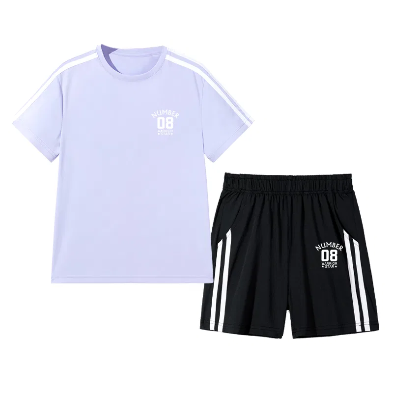 Детский спортивный комплект в стиле хип-хоп Purple H08K-Black H08K WARRIOR
