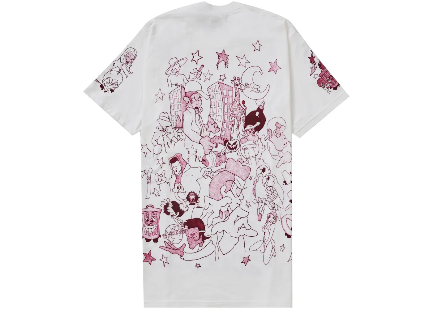 Мужская футболка с принтом Supreme Downtown Tee, White — фото 2