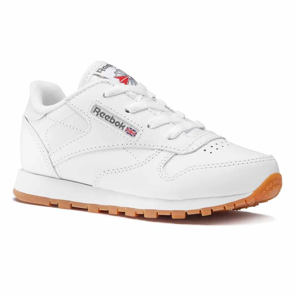 Детские кроссовки для мальчиков с принтом Classic Leather Reebok, White Gum Int