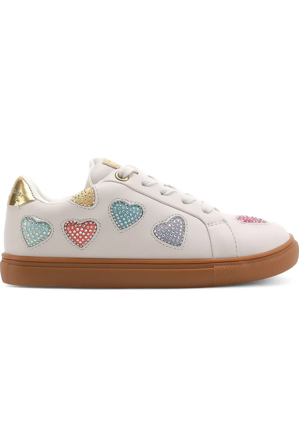 Кроссовки детские с кристаллами Mini Lane Love Crystal Heart Kurt Geiger London, Rainbow — фото 2