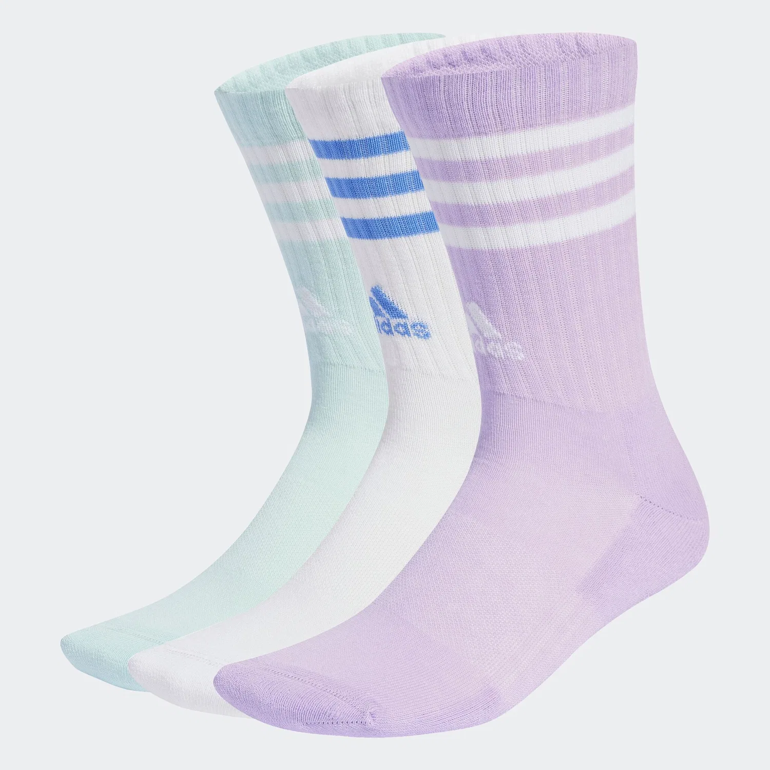 Мужские носки с тремя полосками Adidas Performance, Powder Plum/White/Halo Mint