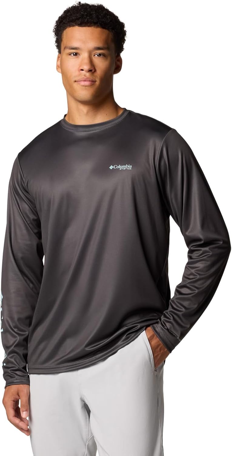

Columbia мужская футболка с длинным рукавом Terminal Tackle PFG Fish Shine, Shark/Pfg Redfish Shine