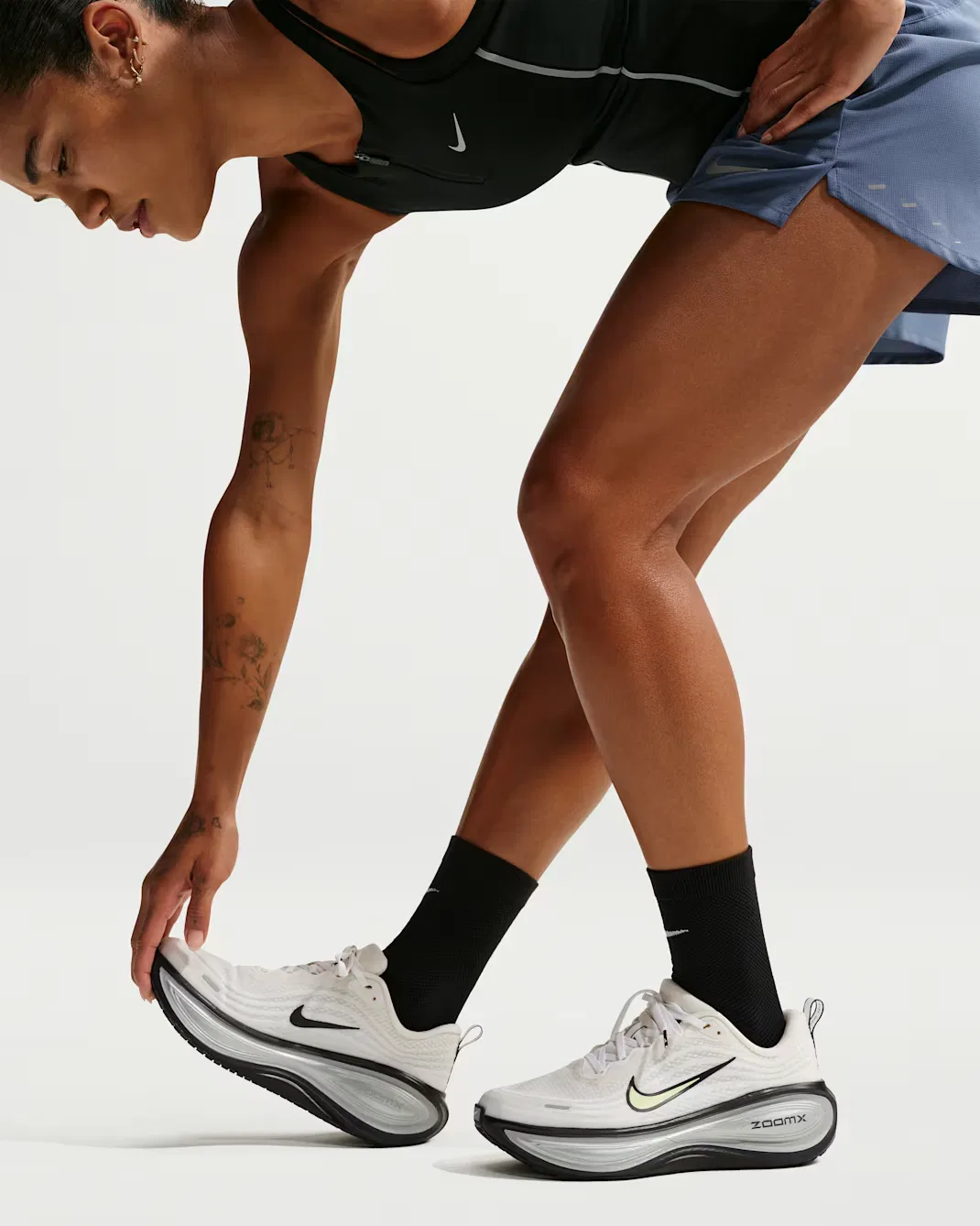 Футбольные носки средней высоты (1 пара) Nike VaporFast, Black/White/White — фото 4