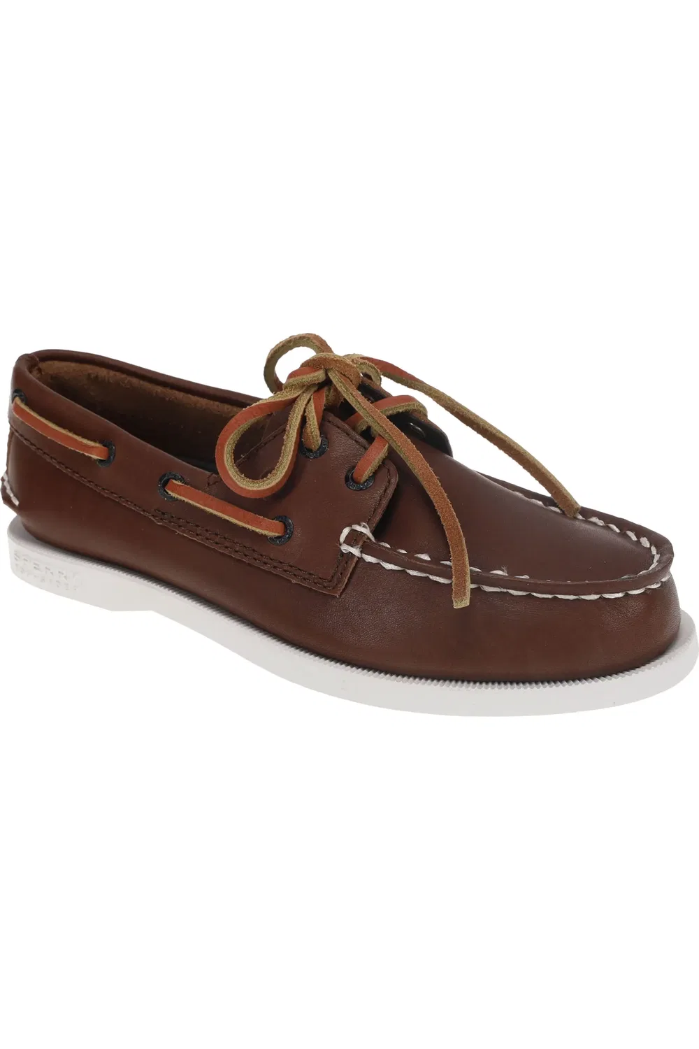 Детские туфли мокасины на шнуровке Authentic Original 2-Eye Sperry, коричневый