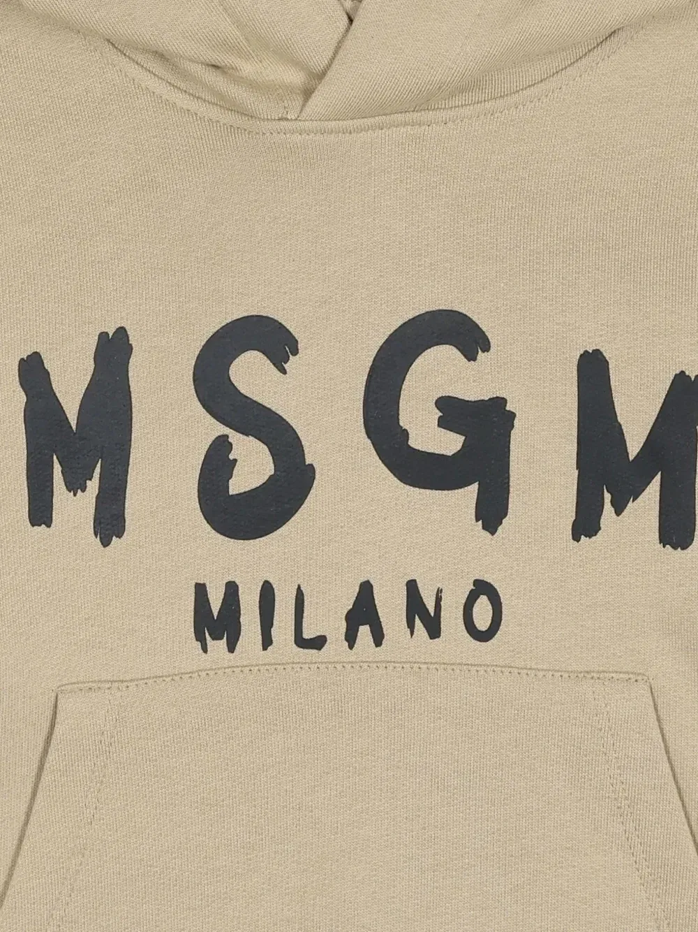 Худи с логотипом Msgm Kids, бежевый — фото 3