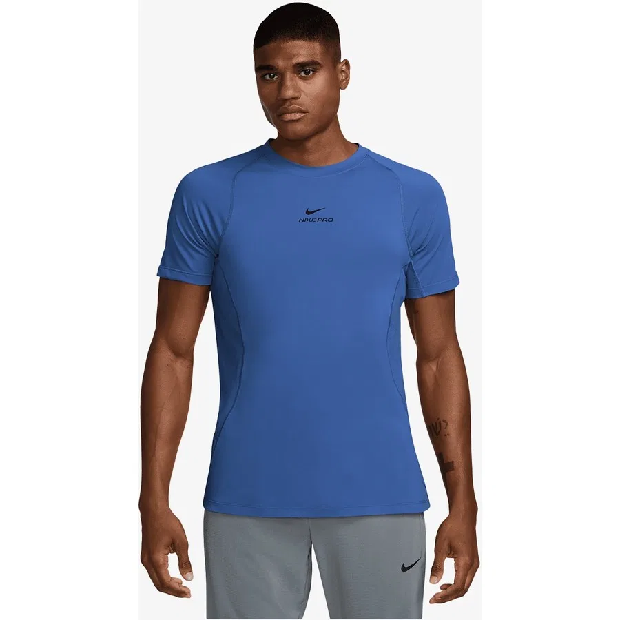 Футболка Nike Pro Training Dri-Fit с коротким рукавом, Синий — фото 3