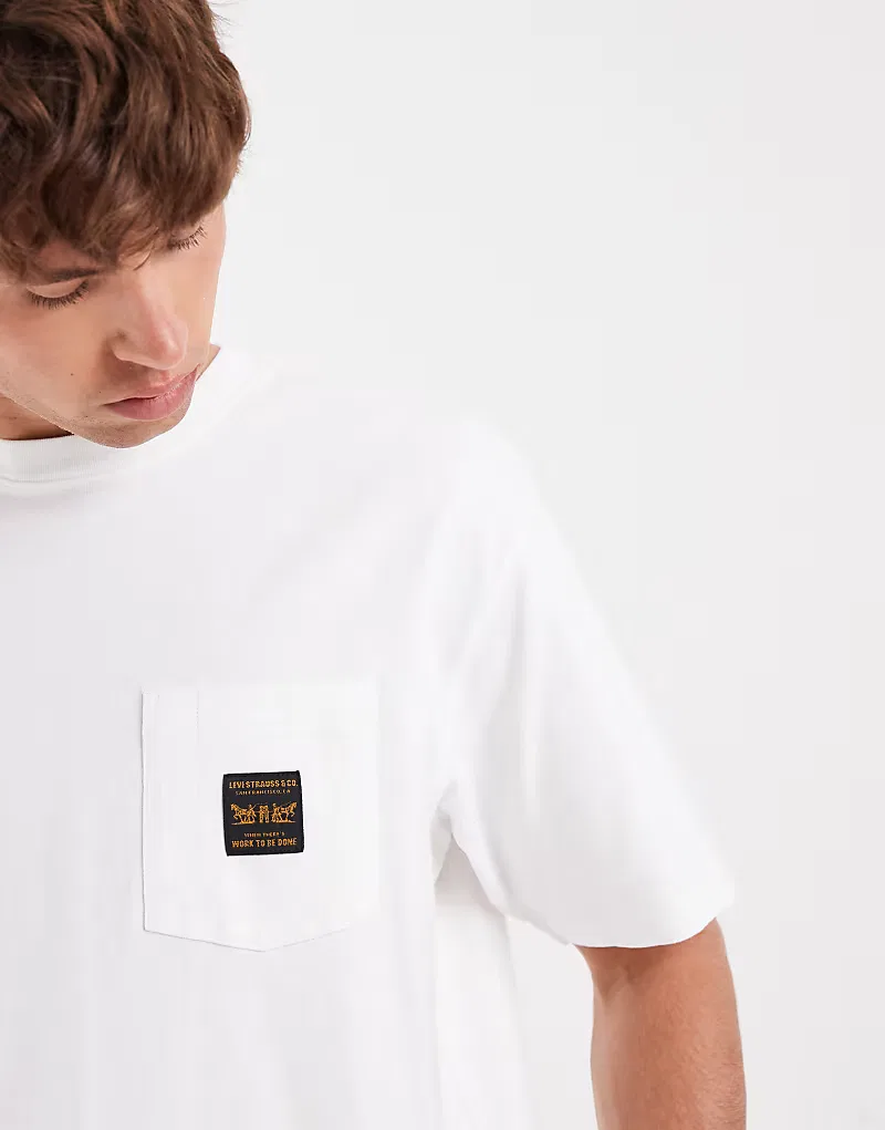 Футболка Workwear с карманом Levi's, белый — фото 3
