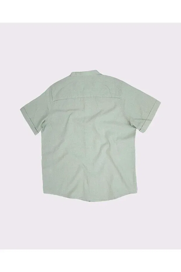 Детская рубашка для мальчиков хлопковая Rg Kidsstore, Mint — фото 3