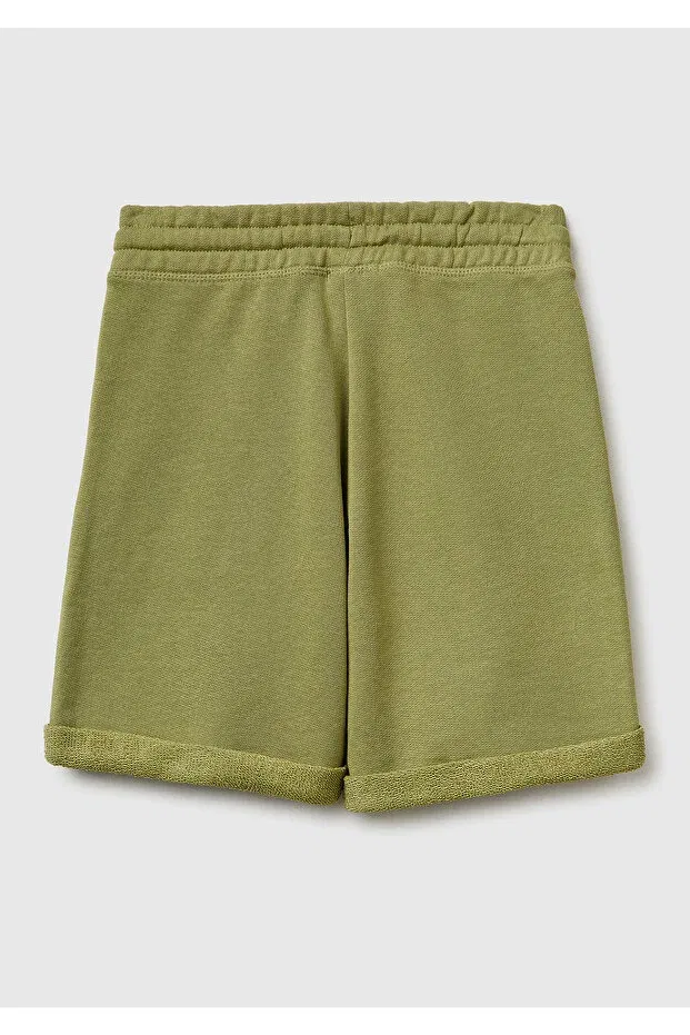 Детские шорты для мальчиков хлопковые United Colors Of Benetton, Khaki — фото 2