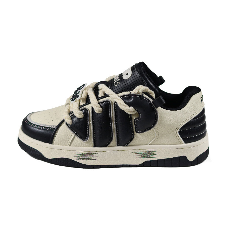 

Кроссовки POATS Skateboarding Shoes Unisex Mid-top Black/white, черный