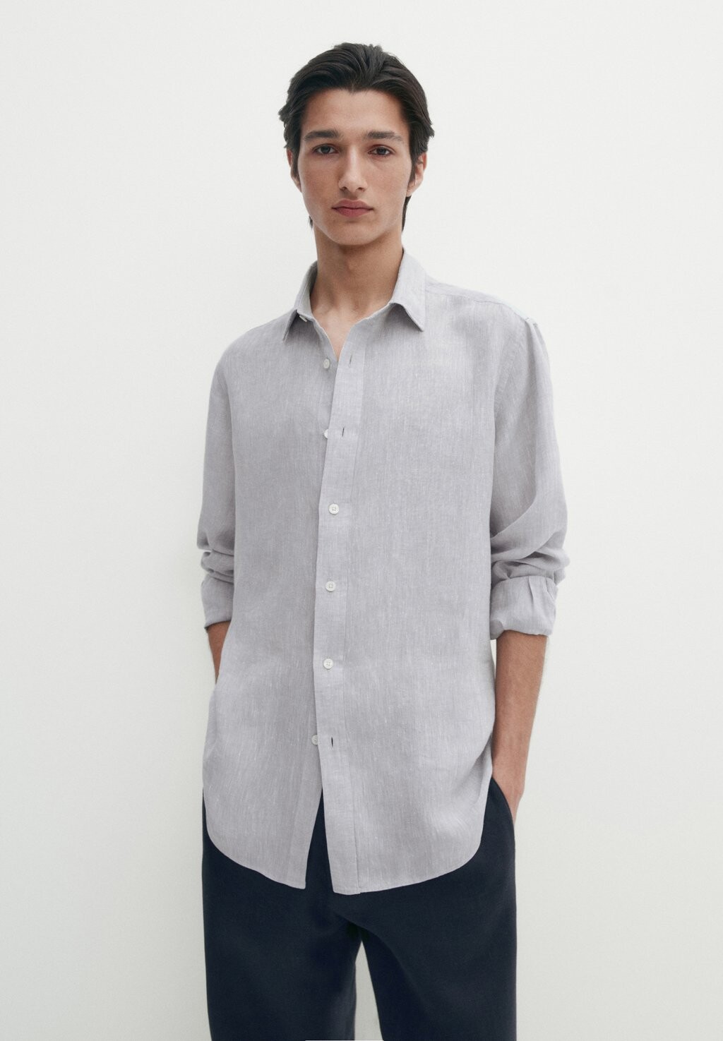 

Рубашка Massimo Dutti, серый