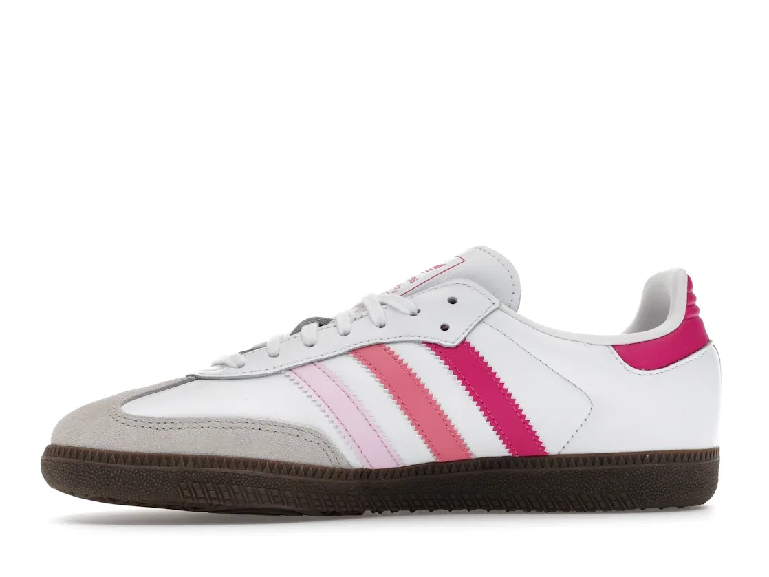 Детские кроссовки Lifestyle с цветовой гаммой Adidas Samba OG, Cloud White/Orchid Fusion/Rose Tone — фото 3