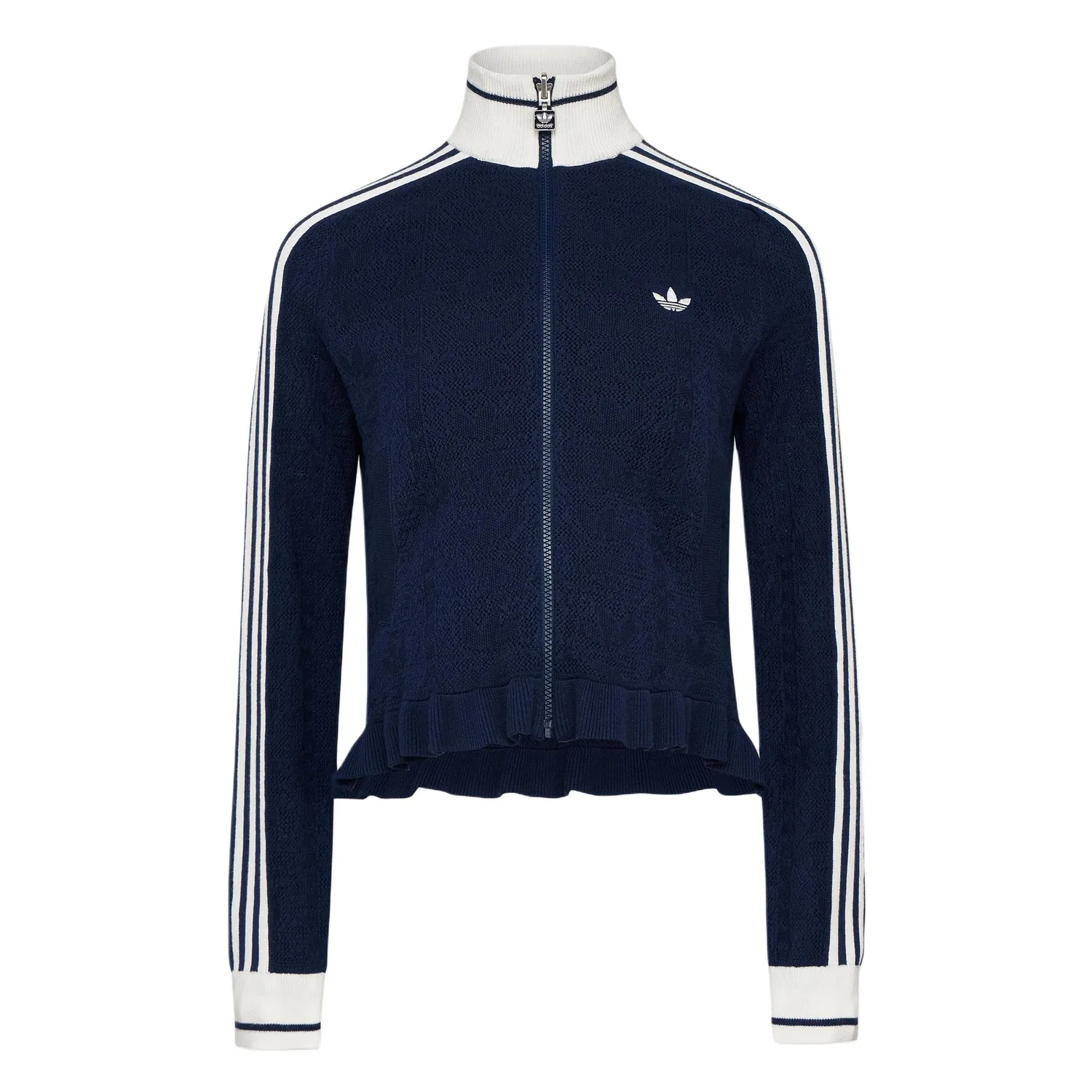 Женская куртка с высоким воротником Adidas Originals, Dark Indigo/Jade White