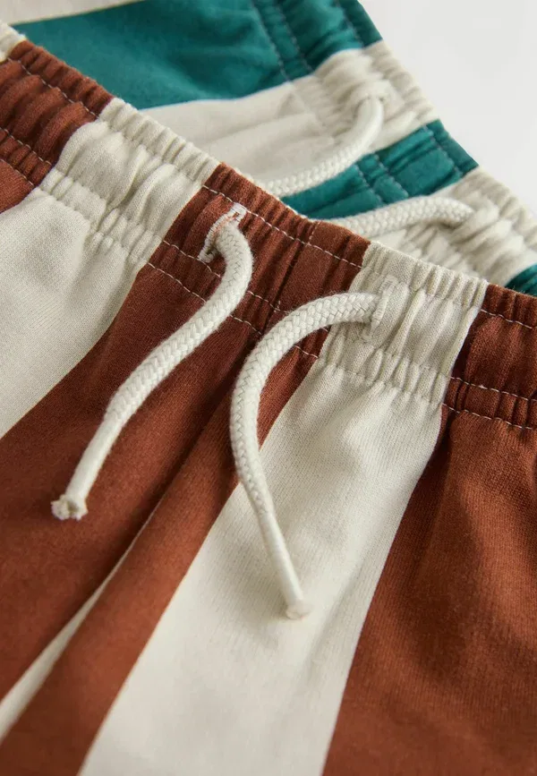 Комплект из толстовки и брюк полосатый Crew neck 2 pack set Next rust brown, teal, коричневый/бирюзовый — фото 4