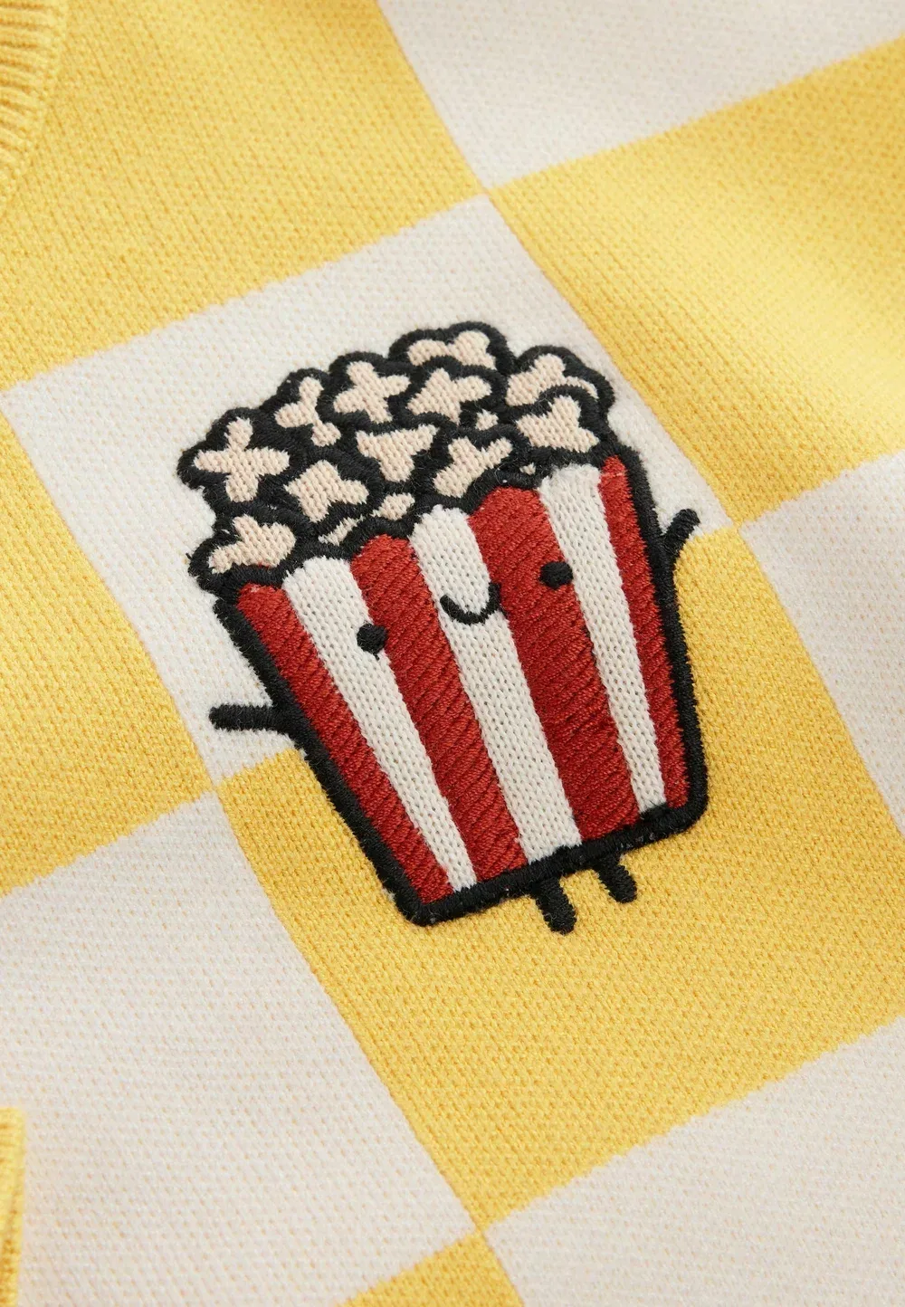 Вязаный джемпер с круглым вырезом и стандартным кроем Next, Yellow Popcorn — фото 4